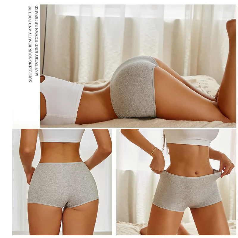 Women's Cotton Seamless Sports Boxers Underwear